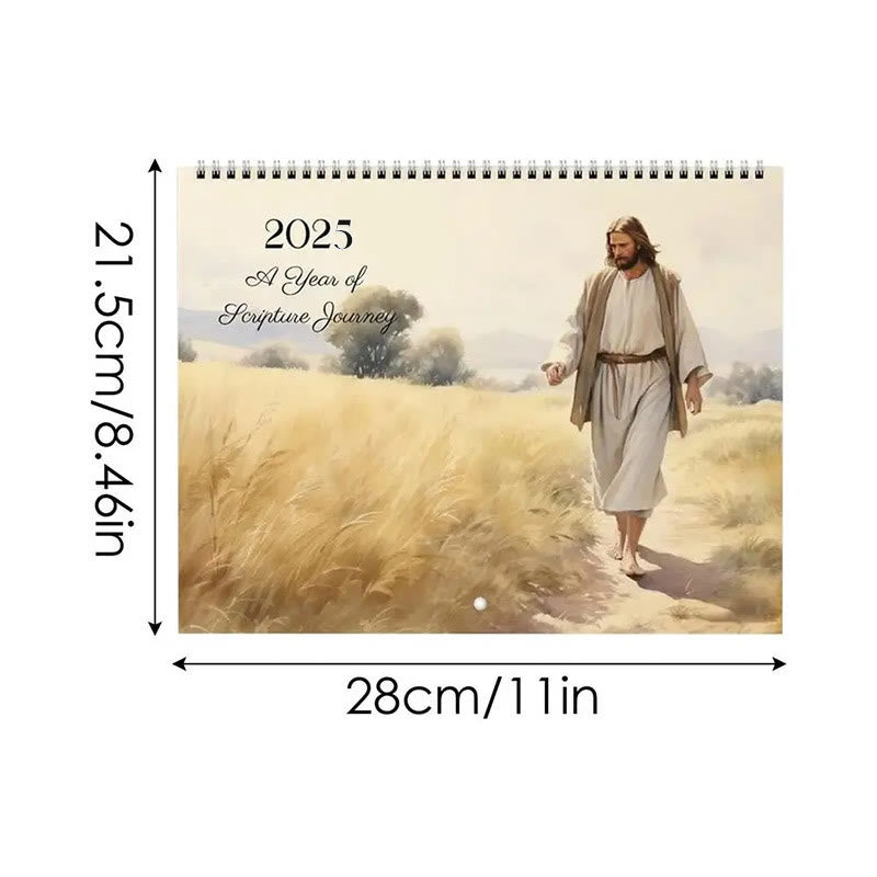 Christianartworkshop 2025 Jesus Christus Ein Jahr der Schriftreise Schreibtisch-Wandkalender Ornamente - image 11