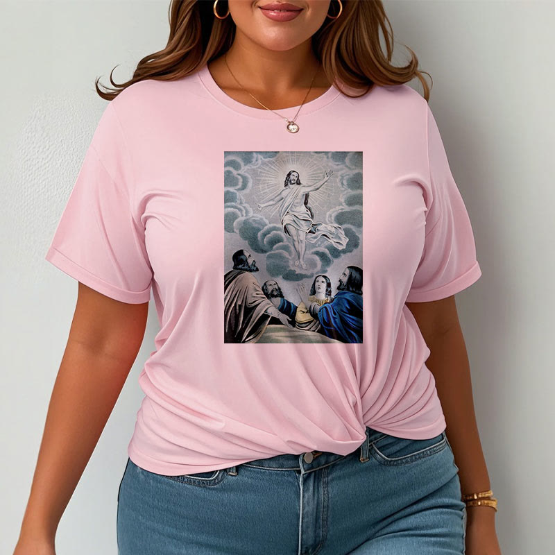 Christianartworkshop Klassisches T-Shirt „The Ascension“ im gewaschenen Kurzärmelig - image 17