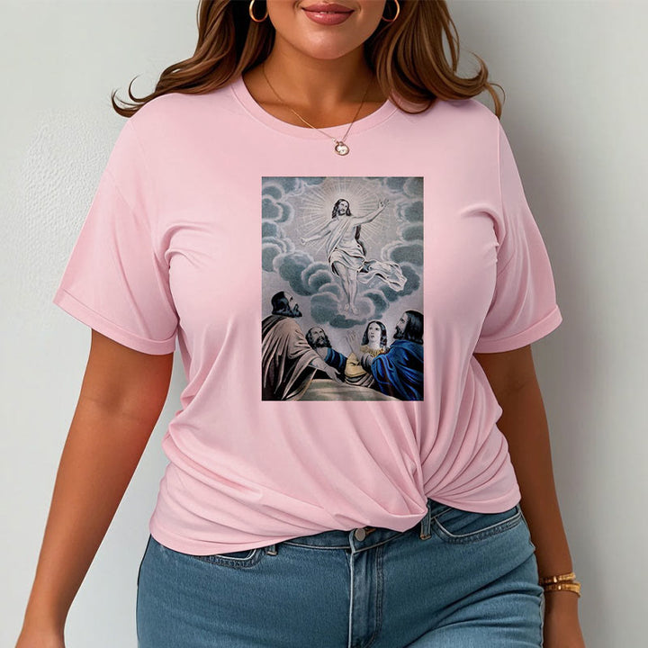 Christianartworkshop Klassisches T-Shirt „The Ascension“ im gewaschenen Kurzärmelig - image 17