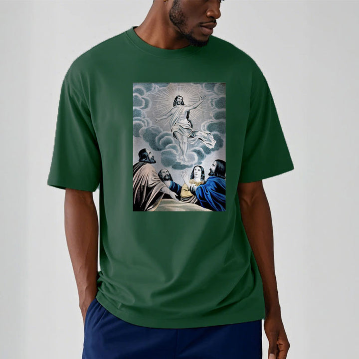 Christianartworkshop Klassisches T-Shirt „The Ascension“ im gewaschenen Kurzärmelig - image 11
