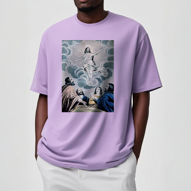 Christianartworkshop Klassisches T-Shirt „The Ascension“ im gewaschenen Kurzärmelig - image 15
