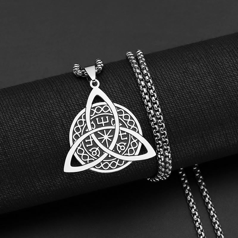 Christianartworkshop Halskette mit Triquetra-Anhänger aus Edelstahl im minimalistischen Stil - Silber - image 1