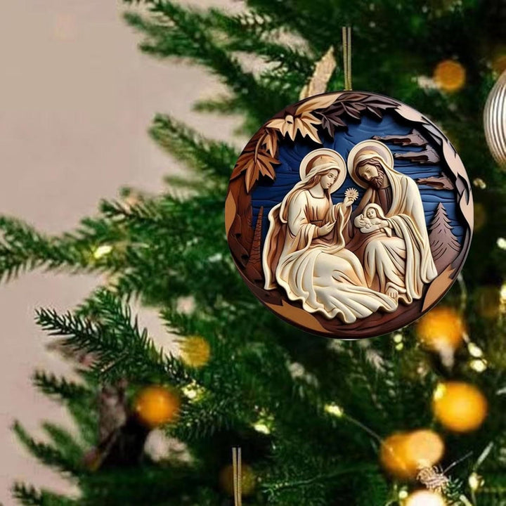 Christianartworkshop Retro-Weihnachtskrippe, hängende Ornamente, C - image 5