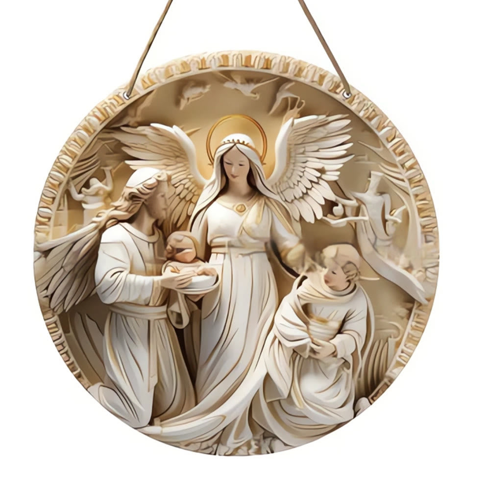 Christianartworkshop Realistische Skulptur Stile Heilige Familie Krippe Hängende Ornamente C - Weihnachtskrippe - image 0
