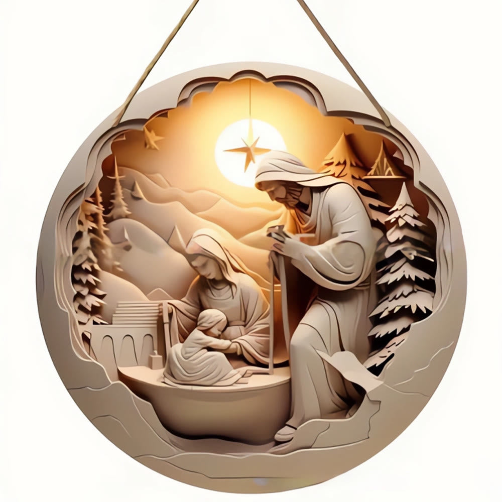 Christianartworkshop Realistische Skulptur Stile Heilige Familie Krippe Hängende Ornamente D - Weihnachtskrippe - image 0