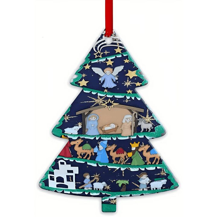 Christianartworkshop Acrylschilder, Krippe, Weihnachtsschmuck zum Aufhängen, F - image 5
