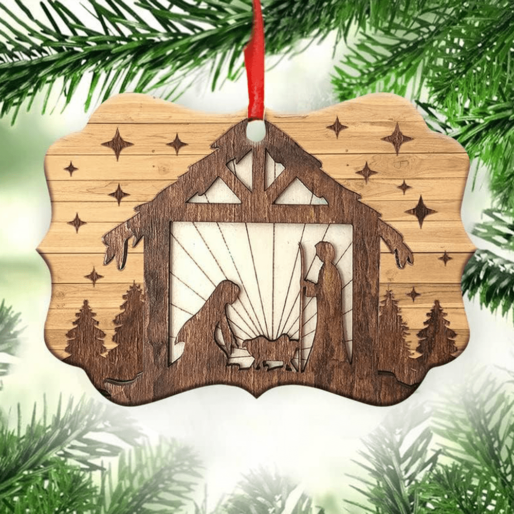 Christianartworkshop Acrylschilder, Krippe, Weihnachtsschmuck zum Aufhängen, G - image 1