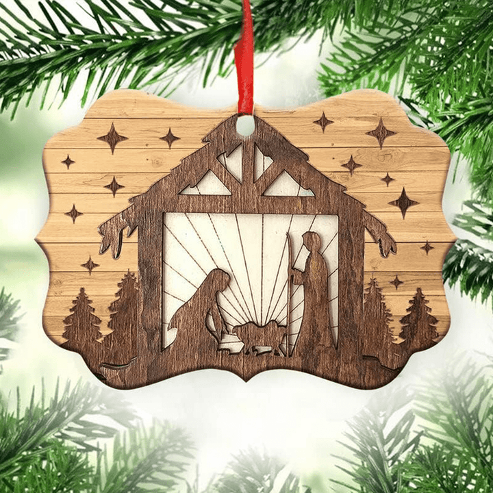 Christianartworkshop Acrylschilder, Krippe, Weihnachtsschmuck zum Aufhängen, G - image 1