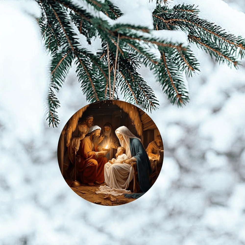 Christianartworkshop Realistische Stile Jesus geboren Weihnachten hängende Ornamente C - image 5