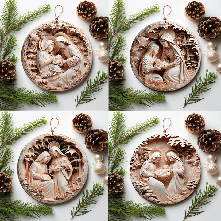 Christianartworkshop 4 Kubismus-Skulpturenstile, Weihnachtskrippe, Weihnachtsschmuck - Stil 1 - Keramik - image 0