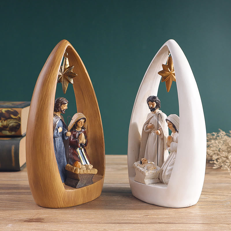 Christianartworkshop Weihnachtskrippe im raffinierten Stil, Kunstharz, Desktop-Dekoration - image 1
