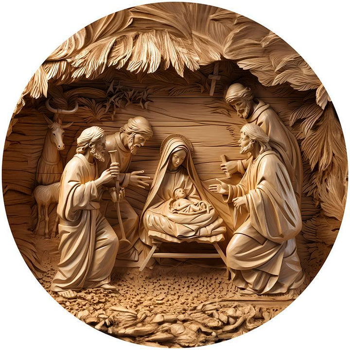 Christianartworkshop Braune Serie 8 Stile Christi Geburt Festliche Dekoration Hängende Ornamente G - Weihnachtskrippe - image 0