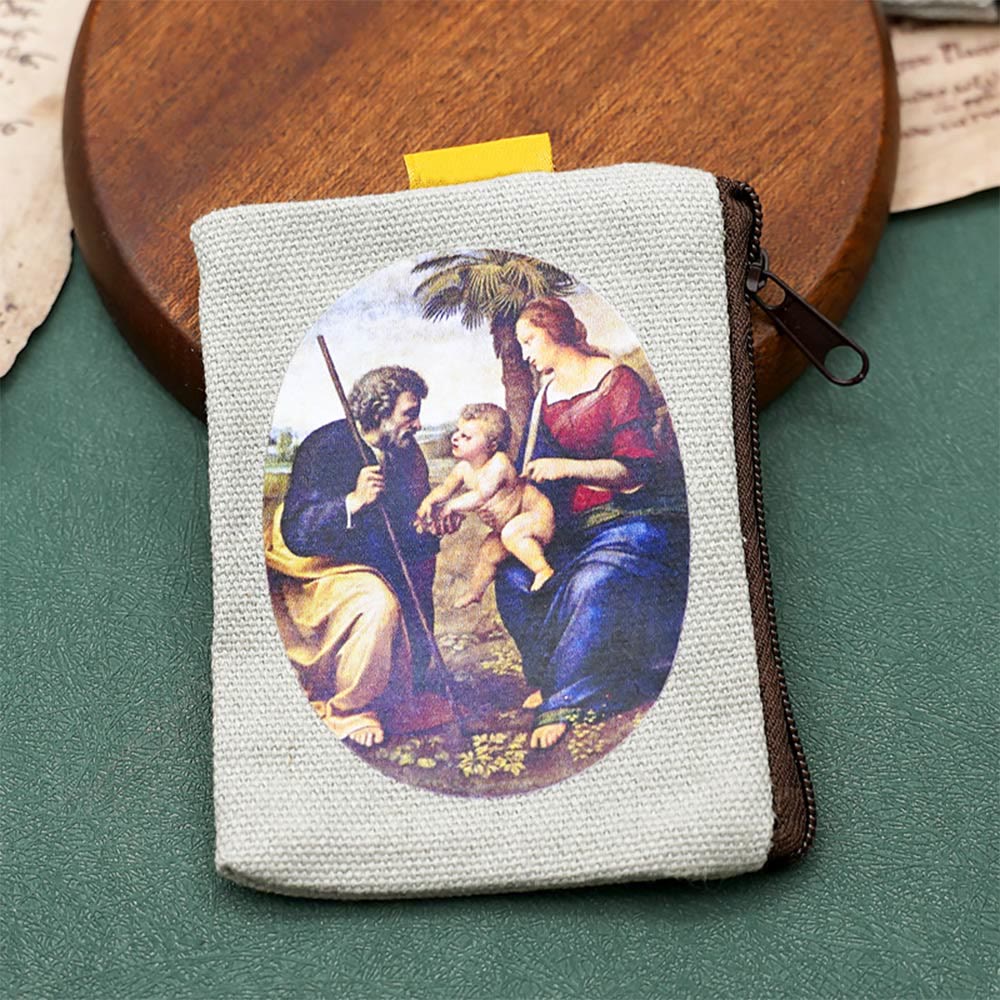 Christianartworkshop Schmuckbeutel im Retro-Klassiker-Stil mit Jesus und Unsere Liebe Frau, bunte Heilige Ikone, Aufbewahrungstasche - Stil E - image 7