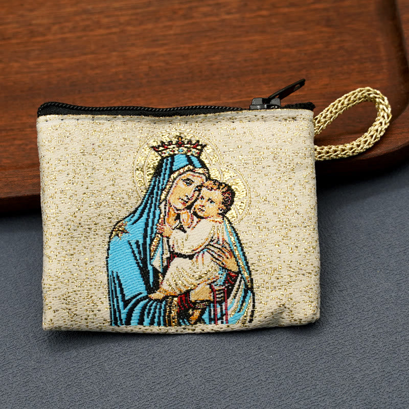 Christianartworkshop Schmuckbeutel aus Baumwolle im Retro-Klassiker-Stil mit Heiliger Ikone, doppelseitiges Muster - image 2