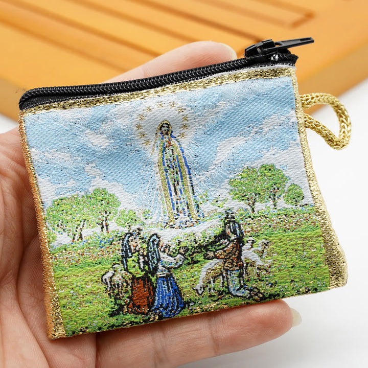 Christianartworkshop Schmuckbeutel aus Baumwolle im Retro-Klassiker-Stil mit Heiliger Ikone, doppelseitiges Muster - Stil J - image 13