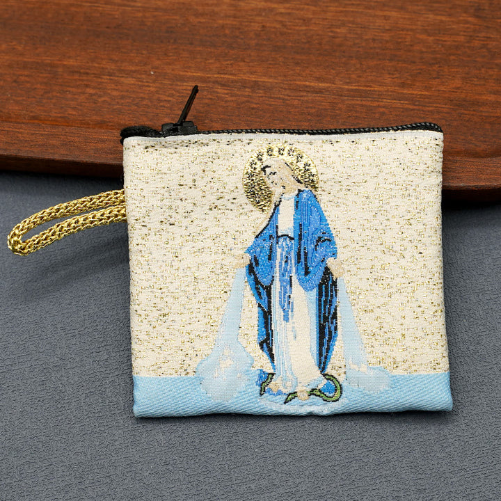 Christianartworkshop Schmuckbeutel aus Baumwolle im Retro-Klassiker-Stil mit Heiliger Ikone, doppelseitiges Muster - Stil F - image 9
