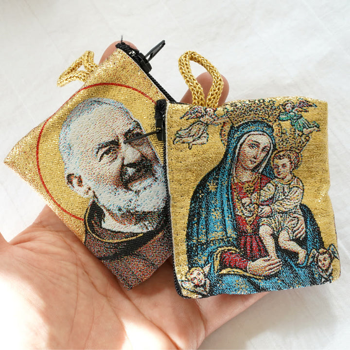 Christianartworkshop Schmuckbeutel aus Baumwolle im Retro-Klassiker-Stil mit Heiliger Ikone, doppelseitiges Muster - image 18