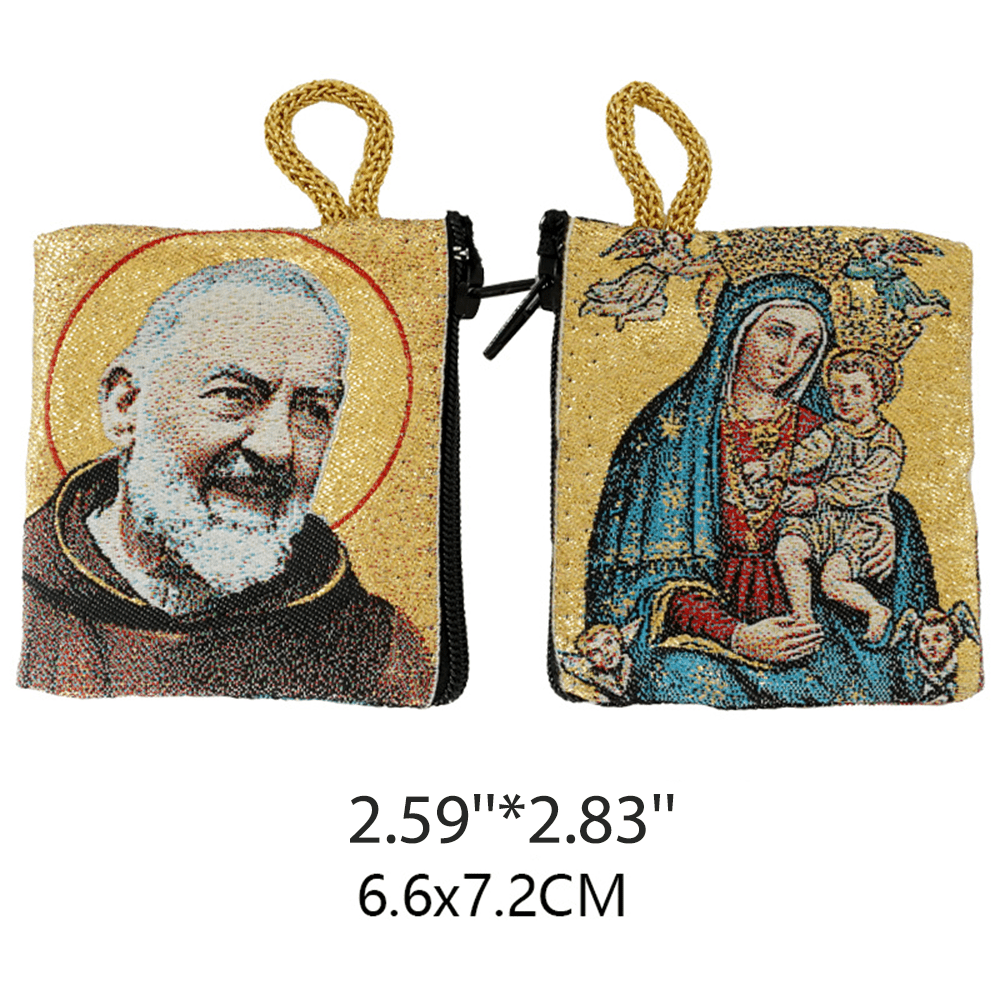 Christianartworkshop Schmuckbeutel aus Baumwolle im Retro-Klassiker-Stil mit Heiliger Ikone, doppelseitiges Muster - Stil M - image 16