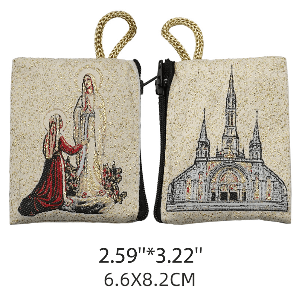 Christianartworkshop Schmuckbeutel aus Baumwolle im Retro-Klassiker-Stil mit Heiliger Ikone, doppelseitiges Muster - Stil I - image 12