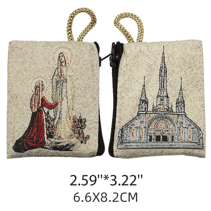 Christianartworkshop Schmuckbeutel aus Baumwolle im Retro-Klassiker-Stil mit Heiliger Ikone, doppelseitiges Muster - Stil I - image 12