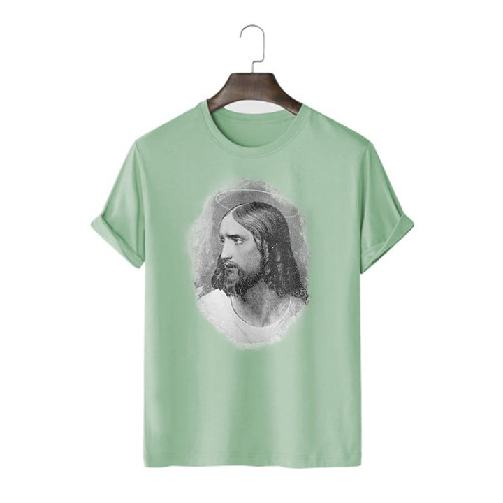 Christianartworkshop T-Shirt im Retro-Stil „Halo Jesus“, kurzärmlig, gewaschen