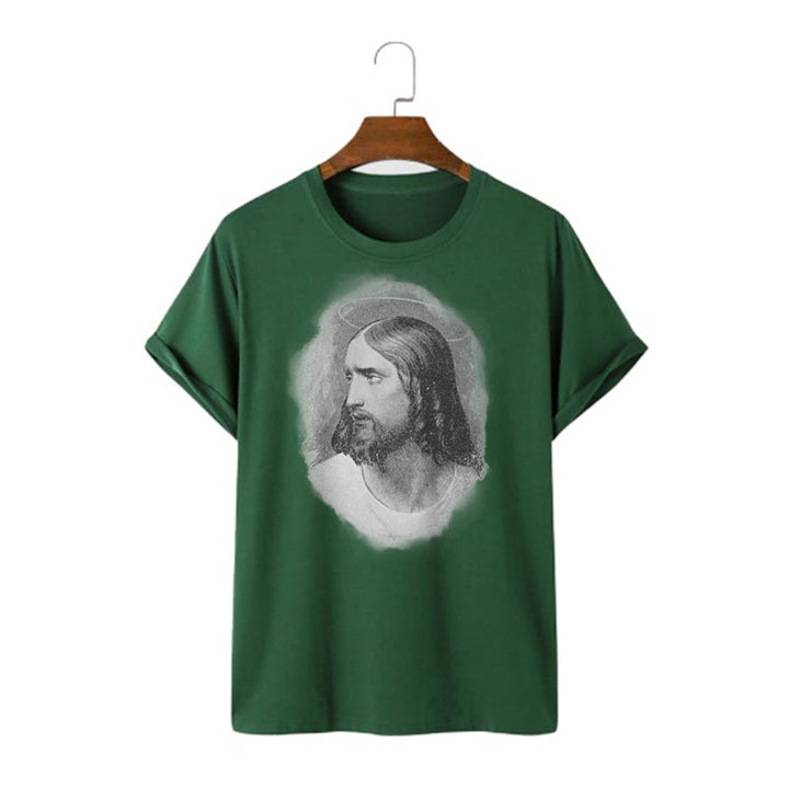 Christianartworkshop T-Shirt im Retro-Stil „Halo Jesus“, kurzärmlig, gewaschen