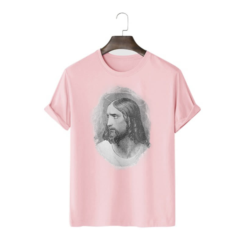 Christianartworkshop T-Shirt im Retro-Stil „Halo Jesus“, kurzärmlig, gewaschen
