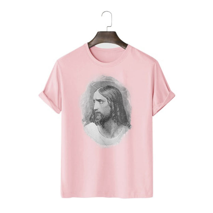 Christianartworkshop T-Shirt im Retro-Stil „Halo Jesus“, kurzärmlig, gewaschen
