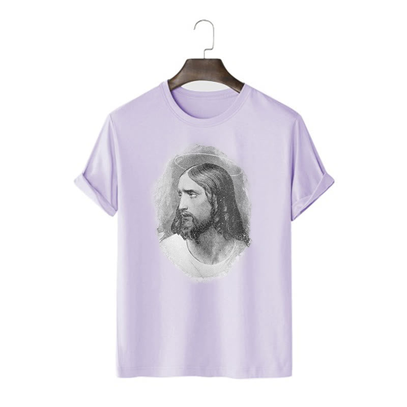Christianartworkshop T-Shirt im Retro-Stil „Halo Jesus“, kurzärmlig, gewaschen
