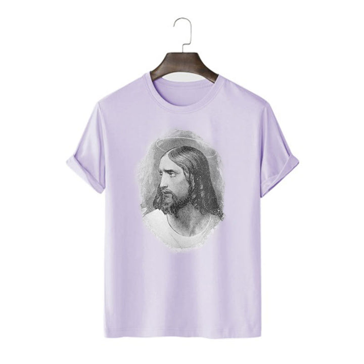 Christianartworkshop T-Shirt im Retro-Stil „Halo Jesus“, kurzärmlig, gewaschen