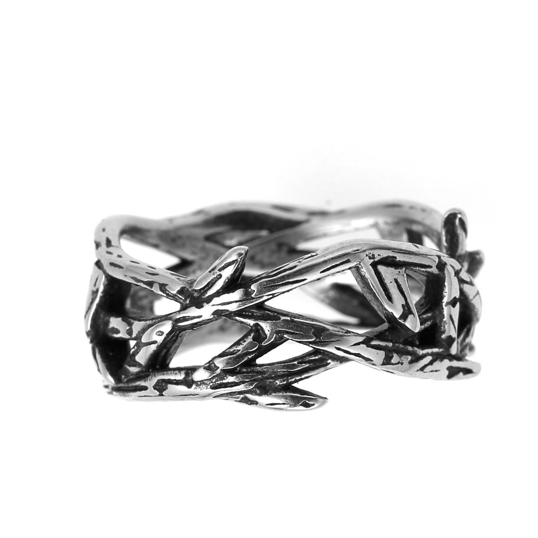 Christianartworkshop Handgefertigter Ring im Retro-Stil mit Jesuskrone aus Titanstahl - image 4