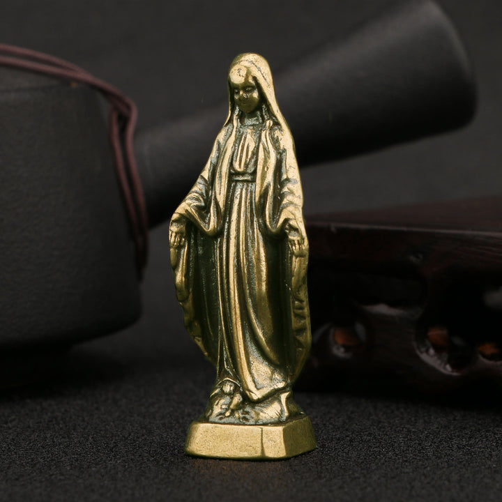 Christianartworkshop Retro-Stil Messing Stereoskopische Bronze Unsere Liebe Frau der Gnade Desktop-Dekorationen Ornament