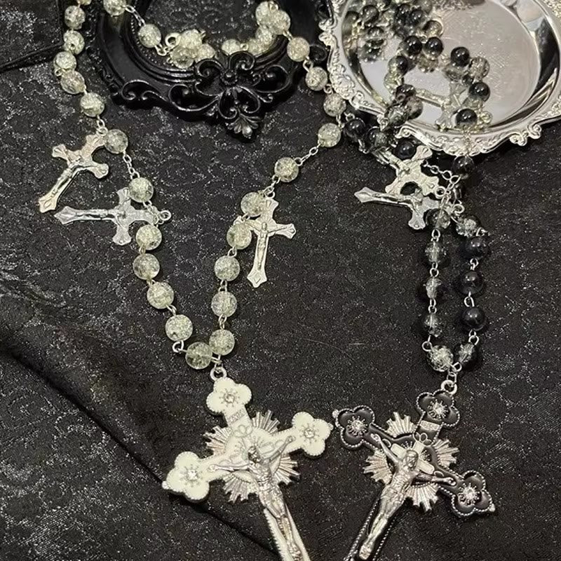 Christianartworkshop Halskette mit geheimnisvollem Kruzifix-Anhänger im gotischen Stil, Schlüsselbeinkette