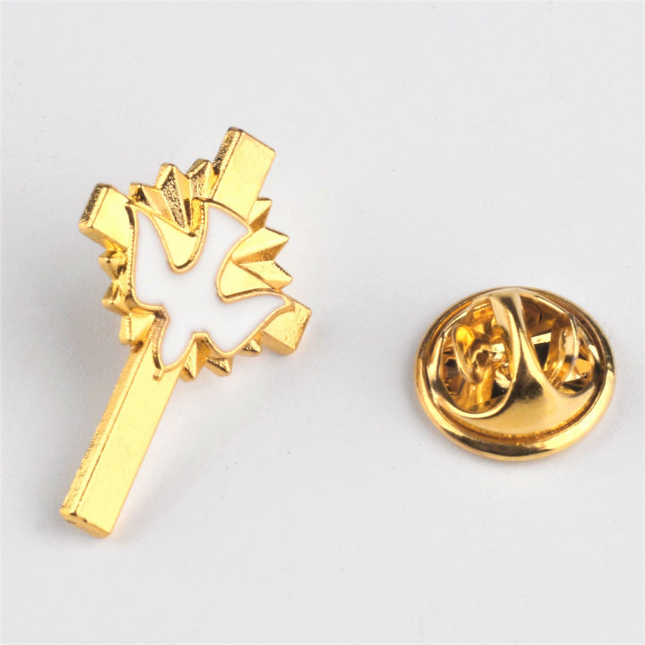 Christianartworkshop 4 Stück/Set Retro-Stil Heiliger Geist Kreuz Anti-Exposure Pin Mode Religion Brosche