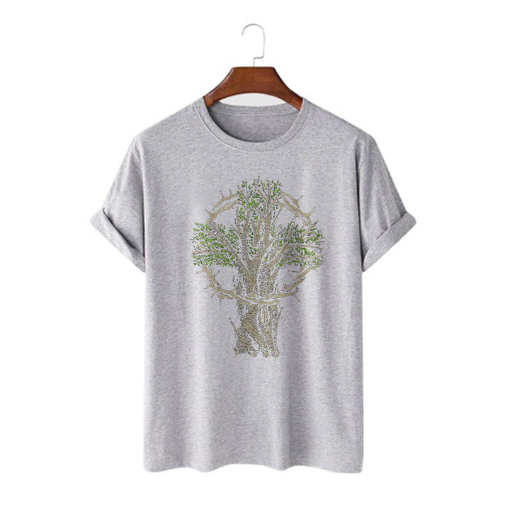 Christianartworkshop Modern Style Tree Of Life Kurzärmliges gewaschenes T-Shirt