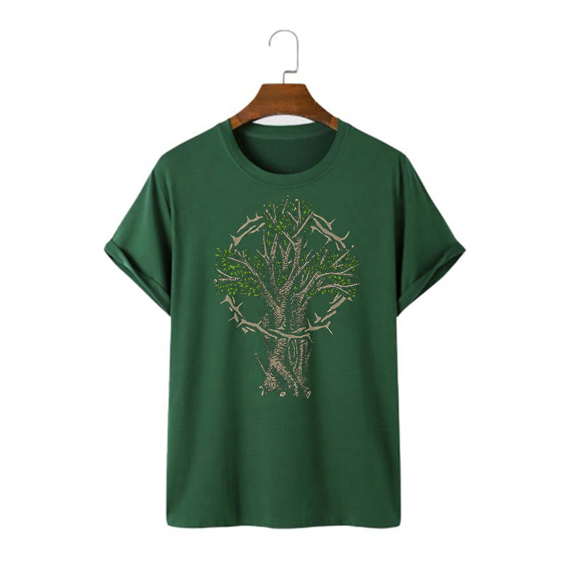 Christianartworkshop Modern Style Tree Of Life Kurzärmliges gewaschenes T-Shirt