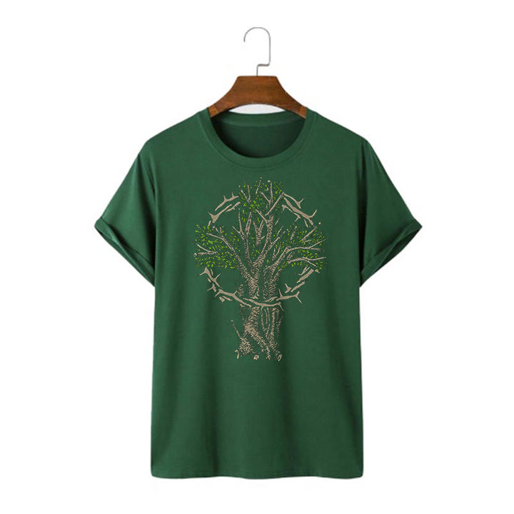 Christianartworkshop Modern Style Tree Of Life Kurzärmliges gewaschenes T-Shirt