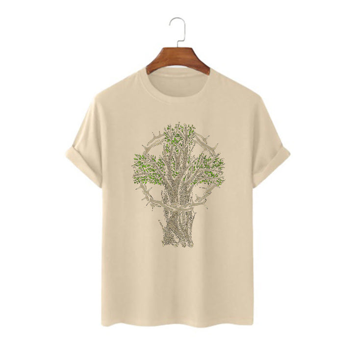 Christianartworkshop Modern Style Tree Of Life Kurzärmliges gewaschenes T-Shirt