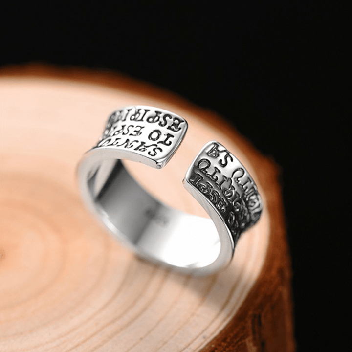 Christianartworkshop Verstellbarer Ring im Retro-Stil, zweifarbig, goldene Wundertätige Medaille, Segen Maria, Legierung
