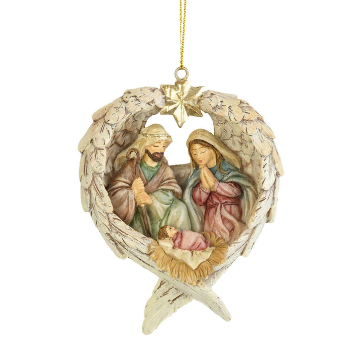 Christianartworkshop Weihnachtskrippe im klassischen Stil, Engel, Flügel, Stern, Weihnachtskrippe, hängende Ornamente - image 10