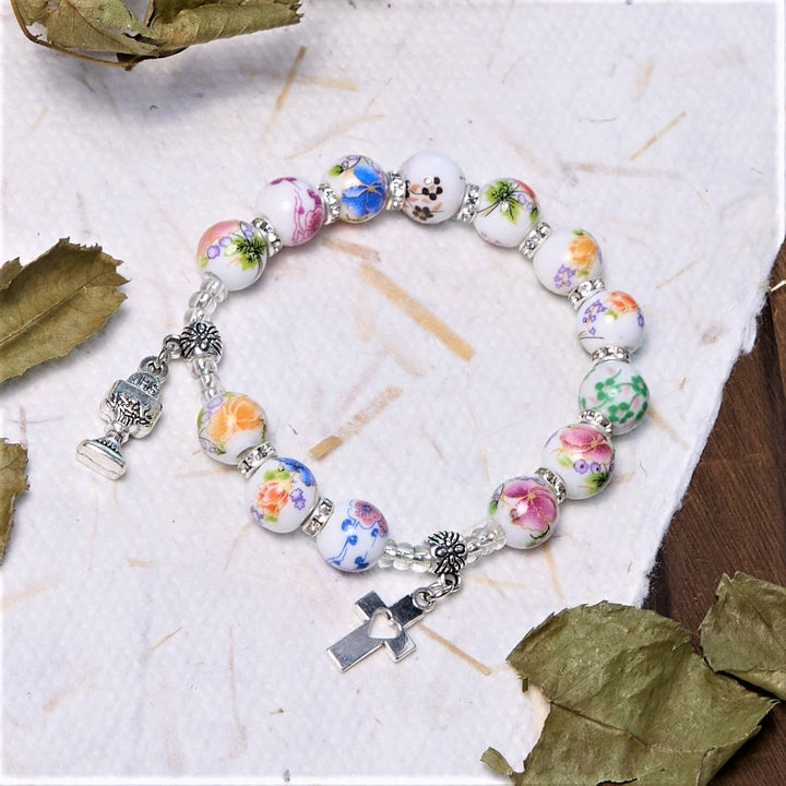 Christianartworkshop Armband mit Keramikperlen im farbenfrohen Stil „Holy Gail One Decade“
