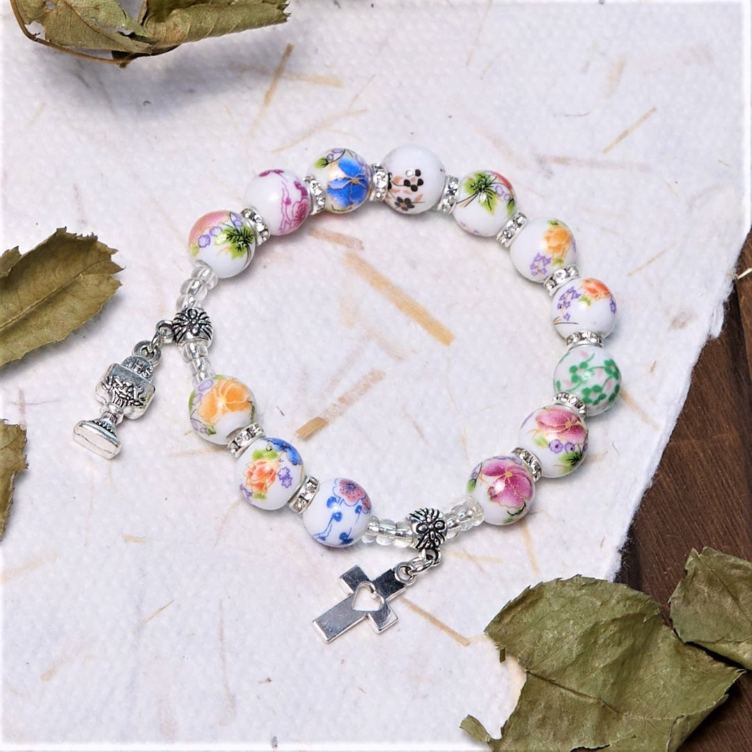Christianartworkshop Bunte Keramikperlen Heiliger Gail Ein Jahrzehnt Armband - image 2