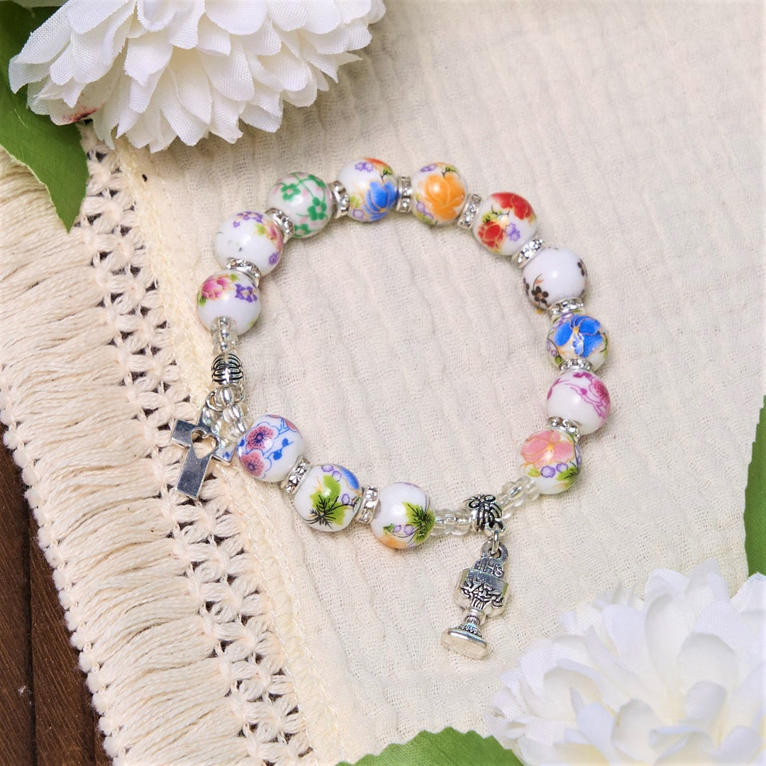 Christianartworkshop Bunte Keramikperlen Heiliger Gail Ein Jahrzehnt Armband - Keramikperlen - image 0