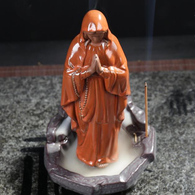 Christianartworkshop Weihrauchbrenner im klassischen Stil, Jungfrau Maria und Jesus, Schreibtisch-Dekoration, Ornament