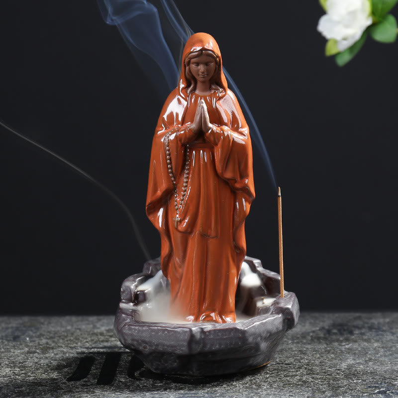 Christianartworkshop Weihrauchbrenner im klassischen Stil, Jungfrau Maria und Jesus, Schreibtisch-Dekoration, Ornament