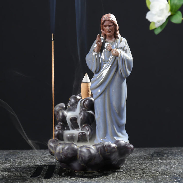 Christianartworkshop Weihrauchbrenner im klassischen Stil, Jungfrau Maria und Jesus, Schreibtisch-Dekoration, Ornament
