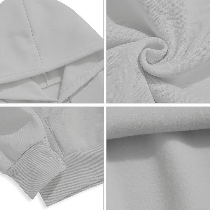 Christianartworkshop Kapuzenpullover aus Polyester im klassischen Stil mit Heiligenfigur und offenen, betenden Händen, mit Fleecefutter - image 34