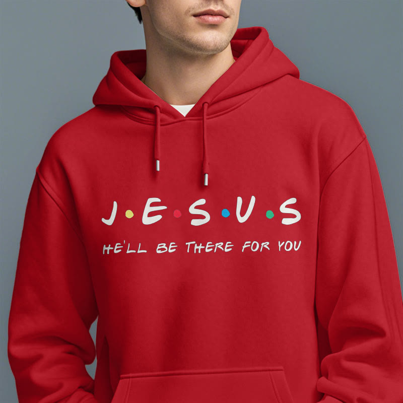 Christianartworkshop Moderner Hoodie „Jesus – Er wird für dich da sein“ – Fleecegefüttertes Polyester - image 38