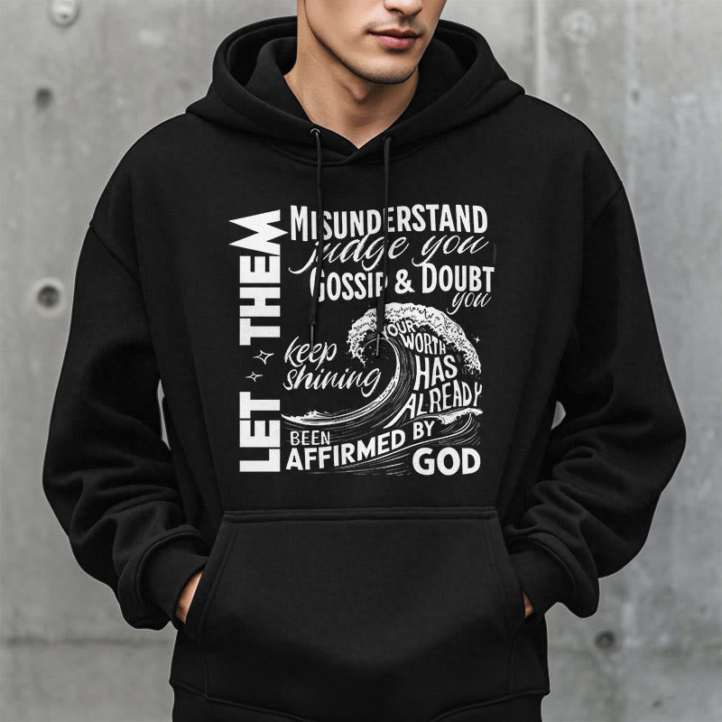 Christianartworkshop Moderner Stil Affirmed By God Fleece-gefütterter Polyester-Kapuzenpullover