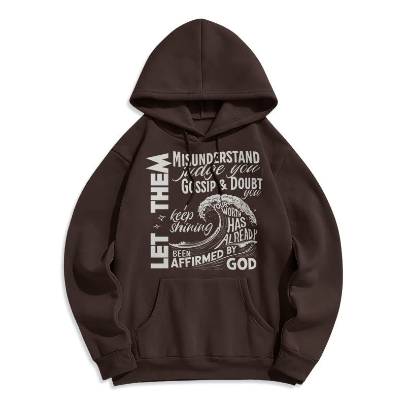 Christianartworkshop Moderner Stil Affirmed By God Fleece-gefütterter Polyester-Kapuzenpullover - Braun - 2XL - image 15